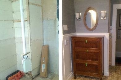 Inspiration for a transitional bathroom remodel in Other