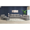 Horizon 4PC Slipcovered Living Room Sofa Set in Gray Washable Performance Fabric