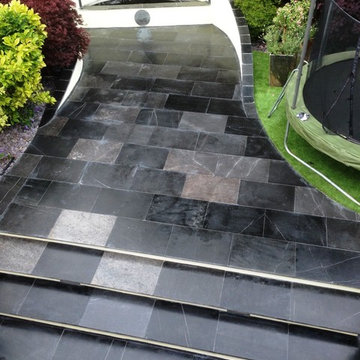 Limestone patio stripped and resealed in Alderly Edge
