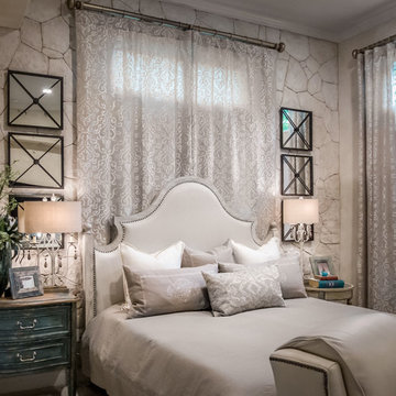 Traditional Guest Suit with Rustic and Glamorous Elements