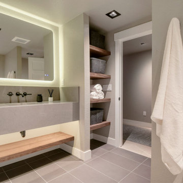 Luxury Basement Remodel | Custom Media Lounge, Wet Bar & Spa Bathroom