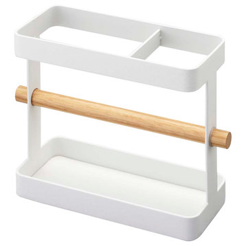 Utensil Holder, Steel and Wood, Holds 2.2 lbs