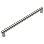 Door Corner - Cosmas Contemporary Cabinet Hardware, Satin Nickel, 8" Pull - Affordable Cosmas contemporary cabinet hardware features a warm oil rubbed bronze or elegant satin nickel finish. Nothing on the market provides better value or lasts longer than Cosmas branded products.