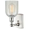 Ballston Caledonia 1 Light Wall Sconce in White And Polished Chrome