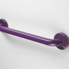 16 Inch Grab Bar With Safety Grip, Wall Mount Coated Grab Bar, Prune