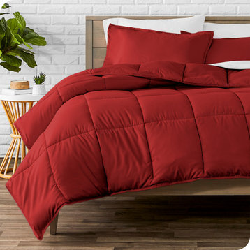 Bare Home Down Alternative Comforter Set, Red, King/Cal King