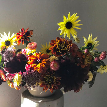 Slow Flowers September 2019 Inspiration: Sunflower & Rudbeckia Floral Designs