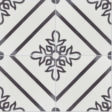 8"x8" Marbella Handcrafted Cement Tiles, Set of 16