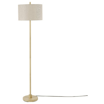 Cove 62" Light Faux Wood Floor Lamp with Jute Shade