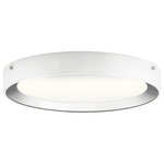 elan - Incus Flush Mount, White/Chrome - At elan, our passion is art and our medium is light; one that elevates a space and everything in it. With each piece in our collection, we create modern sculptures that define a room and your style, while bringing that all-important light to a space. It can make it bolder, softer, more inviting, or simply make an impression. We do it so you can choose that one perfect piece that you've been dreaming about that connects you and your space. Elan is backed by Kichler's commitment to quality and extensive support network. The collection uses only high-end materials and distinctive finishes, and many items are built around Integrated LED. technology.