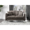 Furniture of America Kaci Transitional Fabric Upholstered Loveseat in Brown