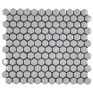 Porcelain Mosaic Tile Hexagon for Floors Walls, Opal