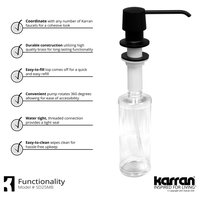 Karran 1-Handle Pull-Down Kitchen Faucet With Soap Dispenser, Matte Black