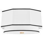 Hudson Valley Lighting - Hudson Valley Lighting 3218-AGB Riverdale - Two Light Flush Mount - Warranty -  ManufacturerRiverdale Two Light  Aged Brass White BelUL: Suitable for damp locations Energy Star Qualified: n/a ADA Certified: n/a  *Number of Lights: Lamp: 2-*Wattage:60w E26 Medium Base bulb(s) *Bulb Included:No *Bulb Type:E26 Medium Base *Finish Type:Aged Brass