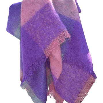 Wool Mohair Throw Blanket 59”x 79”, L Melani 003