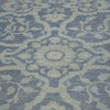Silver Blue Washed Out Peshawar Oriental Rug Handmade, 8'0"x9'10"
