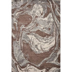 KAS - KAS Illusions 6217 Mocha Flow Area Rug, 6'7"x9'6" - Our Illusions Collection features an array of show-stopping watercolor designs. Each pattern is a piece of art for your floors. Ranging from tonals to vibrant palettes, there is sure to be an Illusion to peak your interest! Made in Turkey of 100% polypropelene with 1/2" pile height.