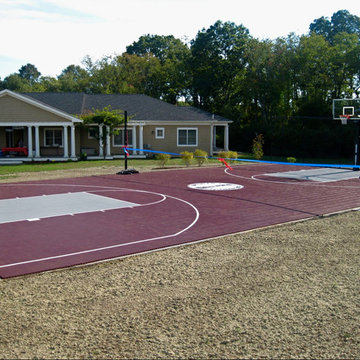 SnapSports - Multi Sport Backyard Basketball Court Install