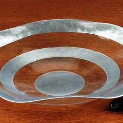 Silver Leaf Plated Wave | 19" Bowl - Products