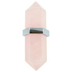 Stephen D. Evans - Dresser Drawer Handles 3" Rose Quartz Drawer Pulls, Chrome - This drawer pull features a 3" expertly-cut genuine rose quartz wrapped in solid brass hardware.  Choose your custom finish of brass, chrome or satin nickel.  1.75 inch projection.