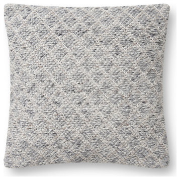 Loloi PLL0066 Grey 18" x 18" Cover w/Down Pillow