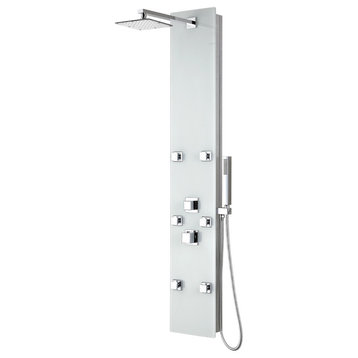 ANZZI Rhaus 60" Full Body Shower Panel With Heavy Rain Shower, White
