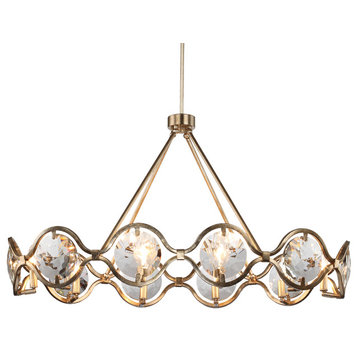 Crystorama Quincy 10-Light 31" Traditional Chandelier in Distressed Twilight