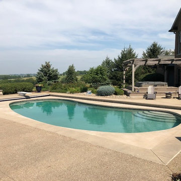Williamsburg, IA - Modern - Kidney Shaped Swimming Pool Remodel