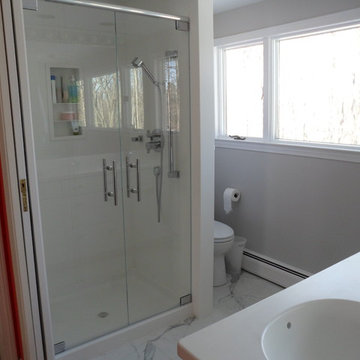Corian top and shower walls