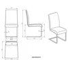 Modrest Crane Modern Dining Chairs, Set of 2, White, Chrome