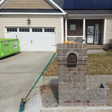 Brick Mailbox with Garden Planter