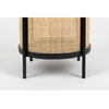 Rattan Accented Side Table | DF Makoto, Black