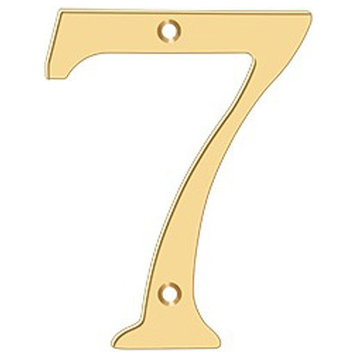 RN6-7 6" Numbers, Solid Brass, Lifetime Brass