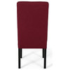 Raphael Deep Red Wooden Dining Chairs, Set of 2