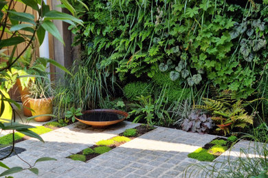 Inspiration for a small contemporary terrace in Surrey.
