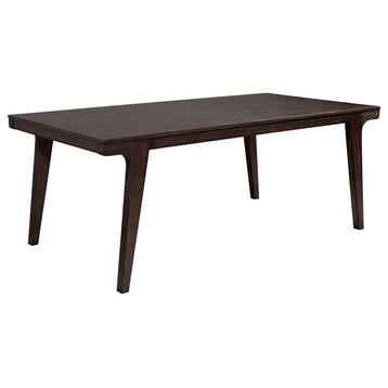 Alpine Furniture Olejo Wood Fixed Top Dining Table in Chocolate Brown