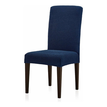 Subrtex Stretch Dining Room Chair Slipcovers, Blue, 4pcs