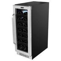 12" Built-In 20 Bottle Undercounter Stainless Steel Wine Refrigerator