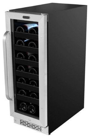 12" Built-In 20 Bottle Undercounter Stainless Steel Wine Refrigerator