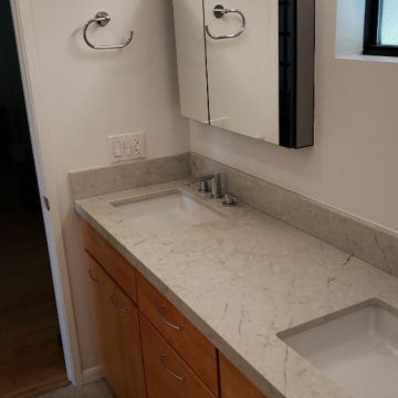 Vanity Double Sink with Wall Mounted Wardrobe