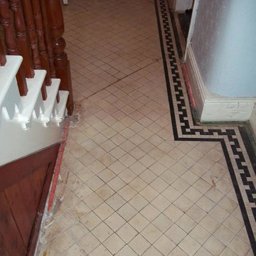 Black and White Victorian Hallway Deep Cleaned in Newquay