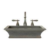 Classical Shape, Cast Iron-Style Vessel Sink