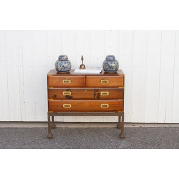 Antique English Rosewood Campaign Dresser