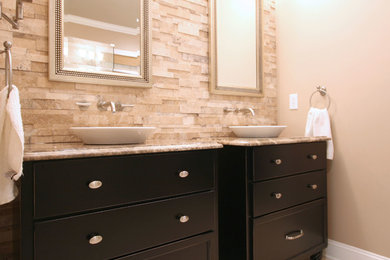 Inspiration for a transitional home design remodel in Charlotte