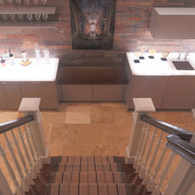A Basement with Room for Entertaining