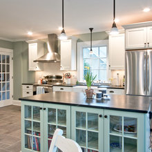 Blue kitchen cabinets