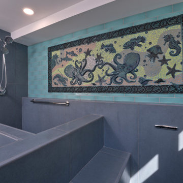 Colorful Basement and Spa Room in Petworth