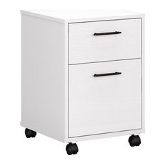 Bush Furniture Key West 2 Drawer Mobile File Cabinet in Pure White Oak