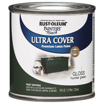 Rust-Oleum® 1938-730 Painter’s Touch Latex Brush-On Paint, 1/2 Pt, Hunter Green