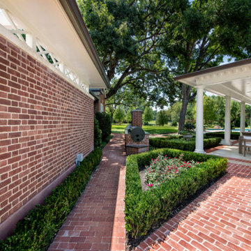 Custom Freestanding Arbor with Fireplace & Outdoor Kitchen